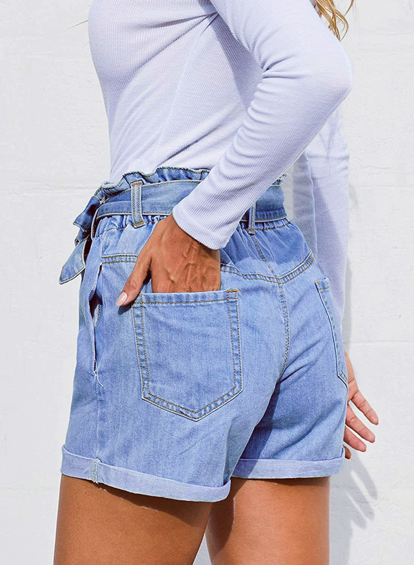 What To Wear With Paperbag Denim Shorts