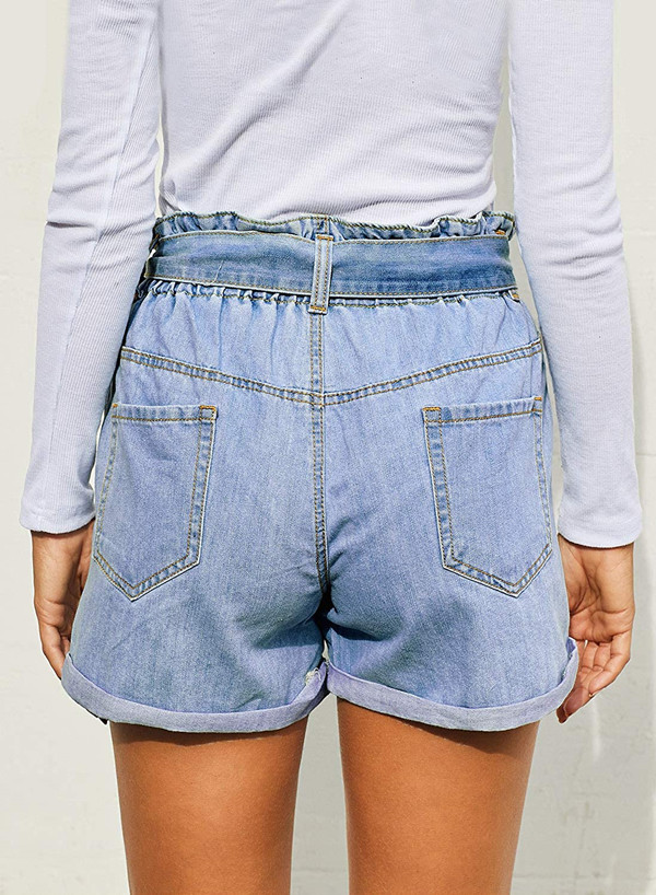 What To Wear With Paperbag Denim Shorts